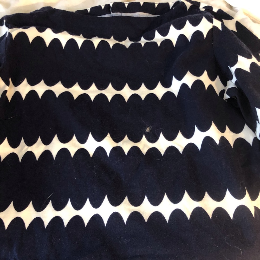 Talbots navy and white top NWT MP
